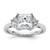 14k White Gold Lab Grown Diamond VS/SI+ G+ Princess & 1/2 Moon 3 Stone Semi-mount Engagement Ring - RM-869E35B8-4699