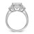14k White Gold Lab Grown Diamond VS/SI+ G+ Princess & 1/2 Moon 3 Stone Semi-mount Engagement Ring - RM-9F2CDFAE-4107