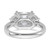 14k White Gold Lab Grown Diamond VS/SI+ G+ Princess & 1/2 Moon 3 Stone Semi-mount Engagement Ring - RM-9F2CDFAE-4107