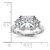 14k White Gold Lab Grown Diamond VS/SI+ G+ Princess & 1/2 Moon 3 Stone Semi-mount Engagement Ring - RM-9F2CDFAE-4107