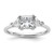 14k White Gold Lab Grown Diamond VS/SI+ G+ Princess & Trillion 3 Stone Semi-mount Engagement Ring - RM-8F5FE356-9206