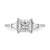 14k White Gold Lab Grown Diamond VS/SI+ G+ Princess & Trillion 3 Stone Semi-mount Engagement Ring - RM-C7FD014B-2893