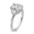 14k White Gold Lab Grown Diamond VS/SI+ G+ Radiant & 1/2 Moon 3 Stone Semi-mount Engagement Ring - RM-4FC0AE62-7101