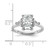 14k White Gold Lab Grown Diamond VS/SI+ G+ Radiant & Trillion 3 Stone Semi-mount Engagement Ring - RM-8F4736D0-4301