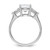 14k White Gold Lab Grown Diamond VS/SI+ G+ Radiant & Trillion 3 Stone Semi-mount Engagement Ring - RM-C7B812C0-9610