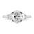 14k White Gold Lab Grown Diamond VS+ F+ Oval & 1/2 Moon 3 Stone Semi-mount Engagement Ring - RM-18C95808-1480