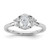 14k White Gold Lab Grown Diamond VS+ F+ Oval & 1/2 Moon 3 Stone Semi-mount Engagement Ring - RM-E66D564D-5259