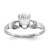 14k White Gold Ladies Claddagh Ring - D3-8A474497-1894
