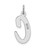 14k White Gold Large Script Letter C Initial Charm