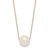 14k 10-11mm White Semi-Round Freshwater Cultured Pearl Rope 17 inch Necklace