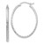 14k White Gold Lightweight Diamond-cut Oval Hoop Earrings - TE-7A09734A-8490