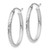 14k White Gold Lightweight Diamond-cut Oval Hoop Earrings - TE-E1E0453B-6085