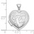 14K White Gold Lock and Key Reverses to YOU HOLD THE KEY TO MY HEART 18mm Heart Locket