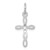 14K White Gold Loop w/Center Heart Cross Pendant