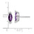 14k White Gold Marquise Amethyst and Diamond Earrings