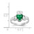 14k White Gold May CZ Birthstone Claddagh Ring