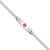 14K White Gold Medical Solid Chain/Solid Plate 24x7mm Soft Diamond Shape Centered Red Enamel Flat Curb Link 7 inch ID Bracelet