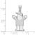 14k White Gold Medium Boy w/Hat on Right Engravable Charm - XK-8EA40036-3917