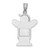 14k White Gold Medium Boy with Hat on Left Engravable Charm - XK-3EB62A1D-8172