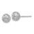 14K White Gold Medium Fancy Ball Post Earrings