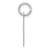 14k White Gold Medium Fancy Script Letter D Initial Charm