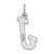 14k White Gold Medium Script Letter J Initial Charm