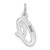 14k White Gold Medium Script Letter O Initial Charm