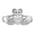 14k White Gold Men's Claddagh Ring - K4-543A7F91-5543
