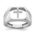 14k White Gold Mens Cross Ring Mounting