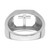 14k White Gold Mens Cross Ring Mounting