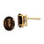 14k 10x8 Oval Smoky Quartz Earrings