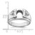 14k White Gold Men's Open Back Band Mounting