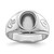 14k White Gold Men's Polished and Grooved Masonic Ring Mounting - Y4-8B61AB5E-5161