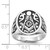 14k White Gold Men's Polished and Grooved with Black Enamel Masonic Ring - Y4-53C43481-2745
