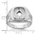 14k White Gold Men's Polished and Textured Masonic Ring Mounting - Y4-151AAD3B-7550