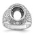 14k White Gold Men's Polished and Textured Masonic Ring Mounting - Y4-47693908-8507