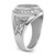 14k White Gold Men's Polished and Textured Masonic Ring Mounting - Y4-47693908-8507