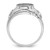14k White Gold Men's Polished and Textured Masonic Ring Mounting - Y4-B042552D-3584