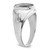14k White Gold Men's Polished and Textured Masonic Ring Mounting - Y4-B042552D-3584