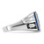 14k White Gold Men's Polished and Textured with Black Enamel and Imitation Blue Spinel Masonic Ring - Y4-1AB89BB8-2626