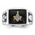 14k White Gold Men's Polished and Textured with Black Enamel and Onyx Masonic Ring - Y1-2570F5C4-2810