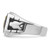 14k White Gold Men's Polished and Textured with Black Enamel and Onyx Masonic Ring - Y1-2570F5C4-2810