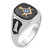 14k White Gold Men's Polished and Textured with Black Enamel and Onyx Masonic Ring - Y1-3DF7BFDA-9201