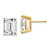 14k 10x8mm Emerald Cut Cubic Zirconia Earrings