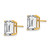 14k 10x8mm Emerald Cut Cubic Zirconia Earrings
