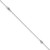 14K White Gold Mirror Beads 3-Station 10 inch Anklet Plus 1 inch Heart Dangle Extender