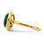 14k 10x8mm Malachite Cabochon Ring
