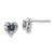 14k White Gold Mystic Fire Topaz and Diamond Heart Earrings
