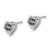 14k White Gold Mystic Fire Topaz and Diamond Heart Earrings