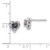14k White Gold Mystic Fire Topaz and Diamond Heart Earrings